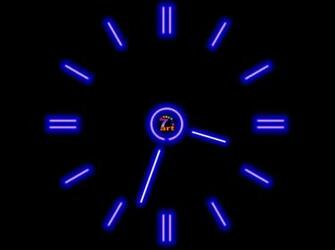 Fluorescent Clock Live Wallpaper For Windows