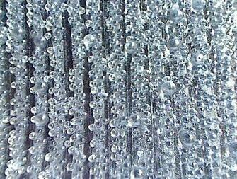 Gleaming Glass Beaded Stripe Clear Beads On Black Ggs