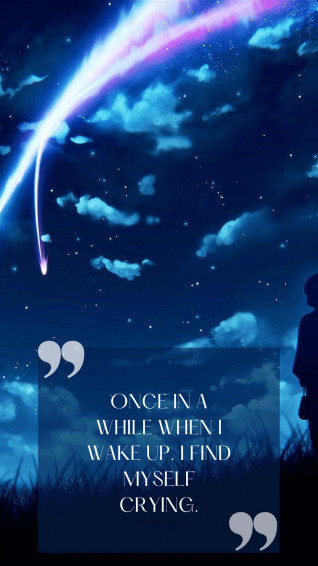 Sad Anime Quotes Background Wallpaper
