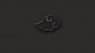 Caption Dark Greyscale Akatsuki Clouds Wallpaper