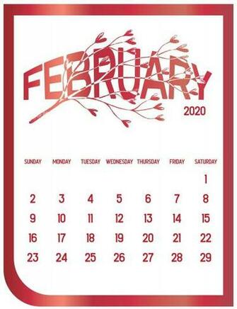 Cute February Calendar With Notes Printable Set Your Plan