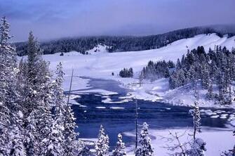 Yellowstone In Winter HD Wallpaper