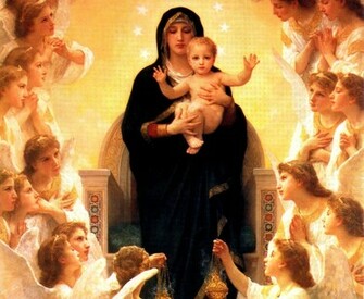 And Mother Mary Wallpaper Photo Of Statue