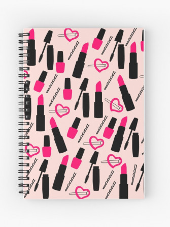 Cute Makeup Spiral Notebook By Kapotka