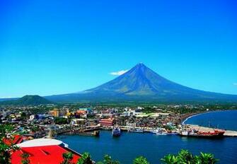 Pin Mayon Volcano Luzon Islands Philippines Widescreen Wallpaper On