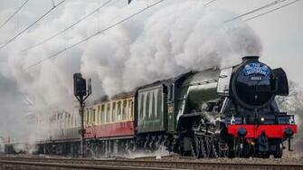 The Flying Scotsman In Cambridgeshire Wallpaper