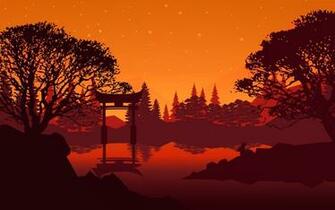 Torii Gate Miyajima Wallpaper HD Stores