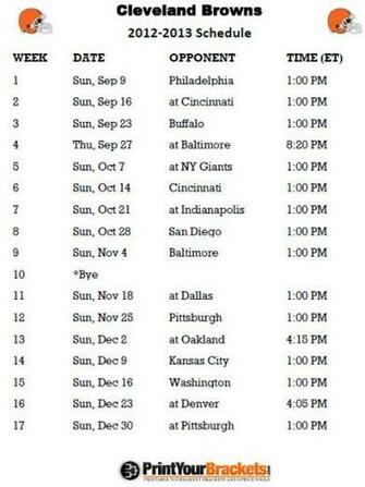 Cleveland Browns Schedule Printable Wallpaper HD