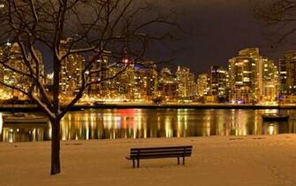 High Resolution Winter Night Desktop Laptop Ed In Lake