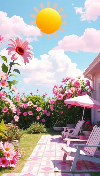 Pink Summer Preppy Wallpaper