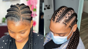 Two Picture Of A Woman With Braids Wallpaper