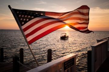 Image Usa Flag Sunrise And Sunset Berth