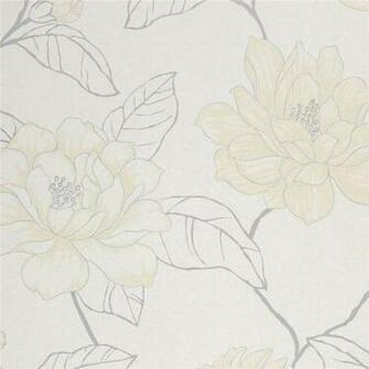 Cream Grey White Florine Amilie Harlequin Wallpaper