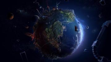 Anime Planet Abstract Earth Space David Fuhrer Wallpaper HD