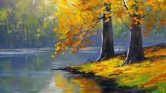 Autumn Lakeside High Quality And Resolution Wallpaper