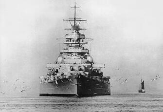 German Battleship Bismarck Full HD Wallpaper And