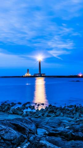 Wallpaper Lighthouse Sea Evening