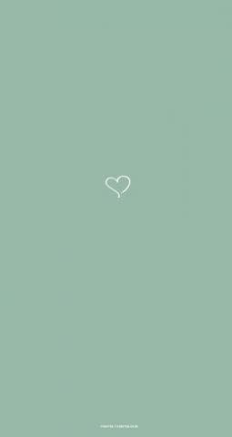 Sage Green Minimalist Wallpaper For Phone Cute Heart I Take