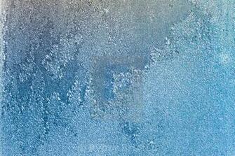 Blue Ice Natural Background Frost Patterns On Window Glass