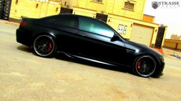 Bmw M3 E92 Black Strasse Wheels Tuning Cars Wallpaper HD