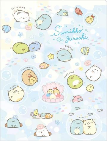 San X Sumikko Gurashi Clear Plastic Folder Pockets Umikko