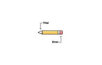 Wallpaper Minimalism Trial Error Illustration Humor White