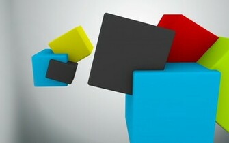 3d Colors Cubes Wallpaper