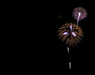 Fireworks Black Background Holidays