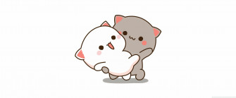 Peach And Goma Cats Kawaii Cute Ultra HD Desktop Background