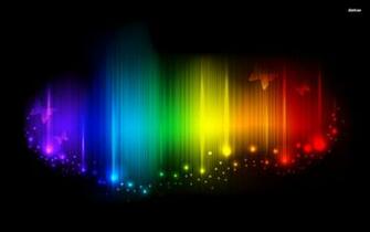 Neon Lines Sparkles And Butterflies Wallpaper