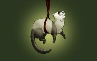 Hanging Ferret Wallpaper By Nivailis
