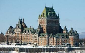Castle In Winter Quebec City Wallpaper