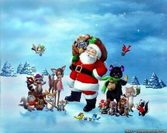 Crazy Frankenstein Christmas Santa Claus Wallpaper
