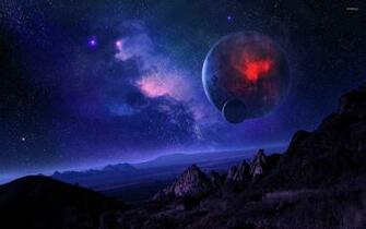 Burning Planet In The Sky Wallpaper Space