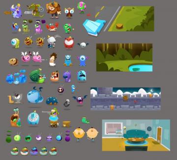 Rpg Creature Variety Pack With Background Cartoonsmart