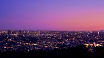Wallpaper 4k Night City Lights Los Angeles United