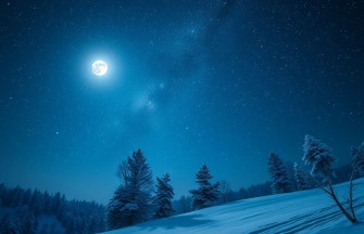 Winter Night Sky Wallpaper
