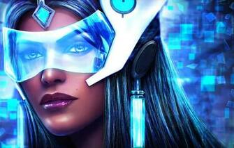 Wallpaper Girl Face Art Beauty Overwatch Symmetra Satya