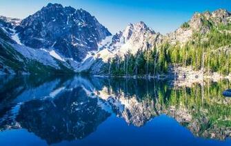 Wallpaper Mountains Lake Reflection Washington The