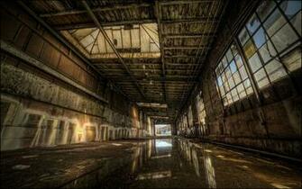 Decay Industrial Wallpaper Plants HDr