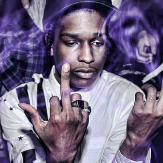 Asap Rocky Middle Finger Rap Wallpaper