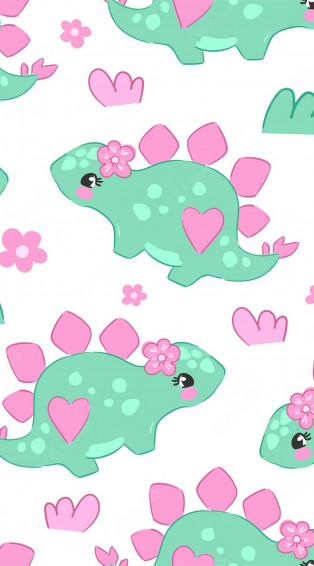 Cute Dinosaur iPhone Girly Stegosaurus Wallpaper