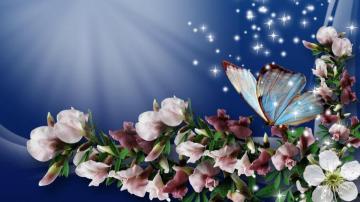 Wallpaper Summer Firefox Persona Pixel Butterfly Bright Flowers