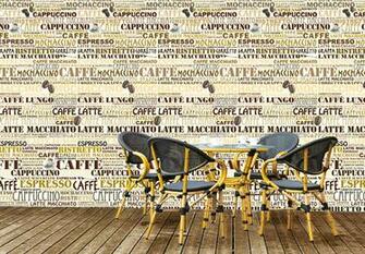 Coffee Shop Photo Wallpaper Wall Art