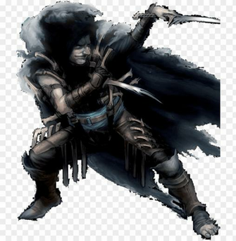 M Halfling Rogue Assassin Cloak Daggers Eldritch Knight