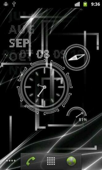 Neon Clock Live Wallpaper