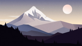 Minimal Mountains Landscape 4k HD Nature Wallpaper Image