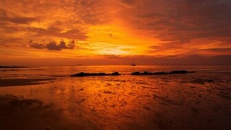 Burning Seascape High Definition Wallpaper HD