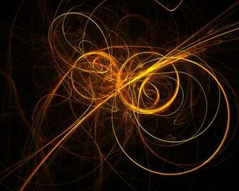 Fractal Wallpaper Golden Swirl