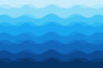 Abstract Blue Waves Background For Design